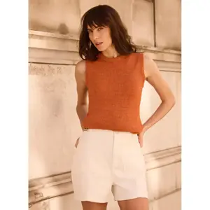 Mint Velvet Orange Cotton Blend Knit Top